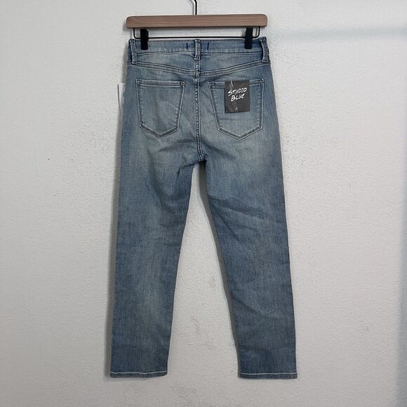 NWT Stitch Fix Studio Blue Raya Mid Rise Cigarette Straight Leg Jeans Women 27 - Picture 3 of 9